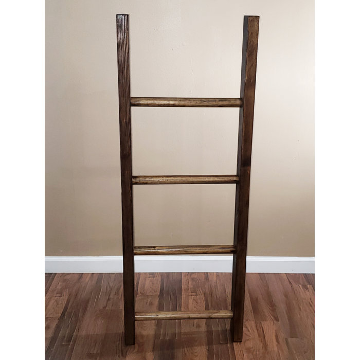 Gracie Oaks Round Rung Decorative 4' Blanket Ladder Wayfair